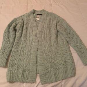 Lane Bryant Mint Green Open Cardigan
